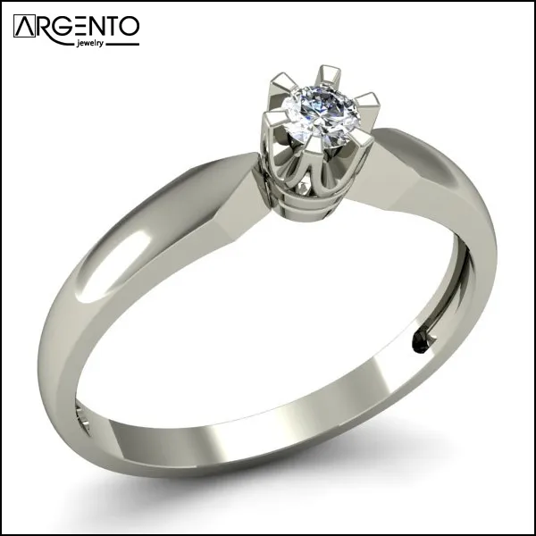 P069 Pierścionek z brylantem 0,25 ct