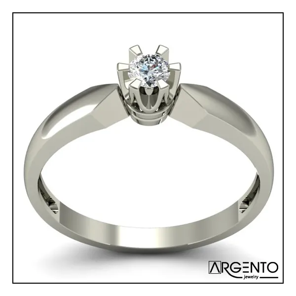 P069 Pierścionek z brylantem 0,25 ct